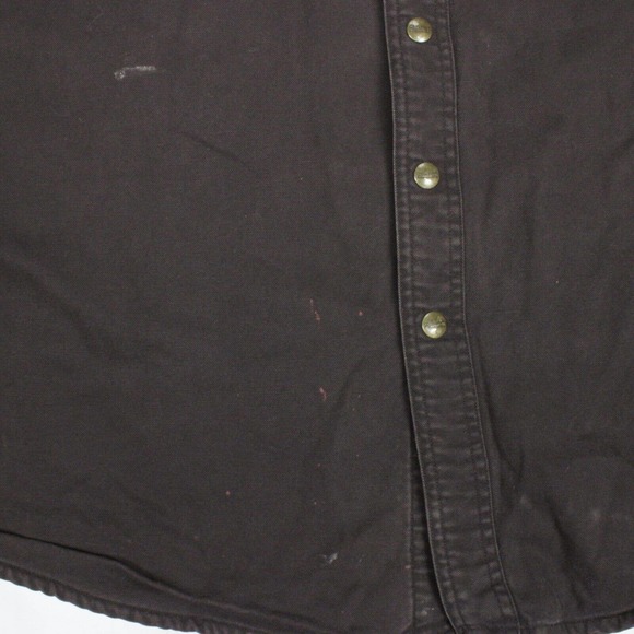 Vtg Carhartt Button Up Chore Jacket Blanket Lined 4 Pocket Union Brown Size 3XL - Picture 8 of 15